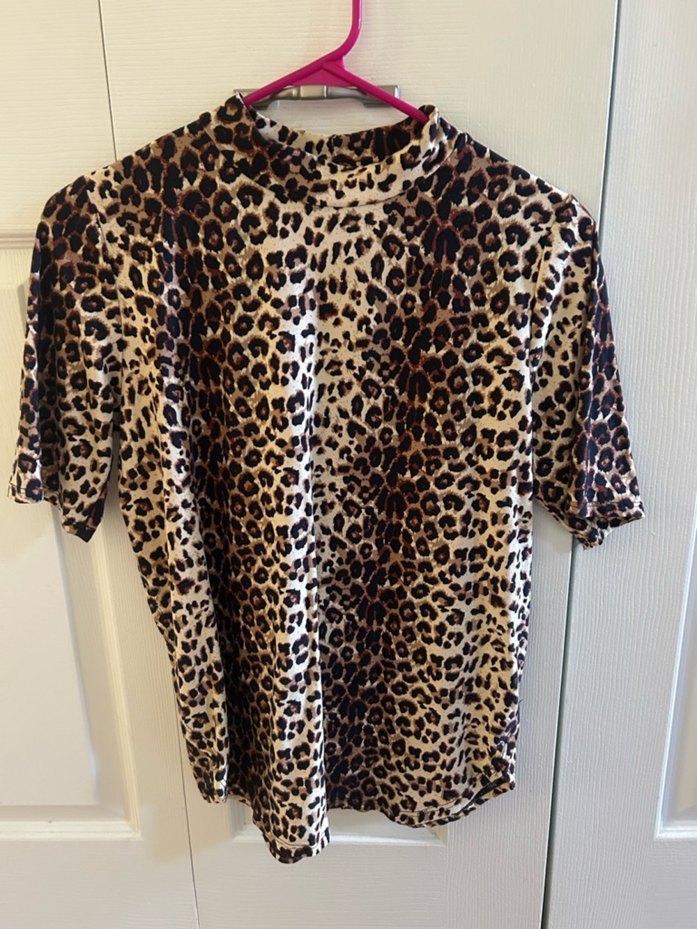 Botanique Leopard Print Short Sleeve Top - Animal Print Tee
